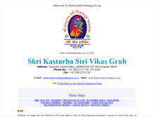Tablet Screenshot of kasturbastrivikasgruh.org